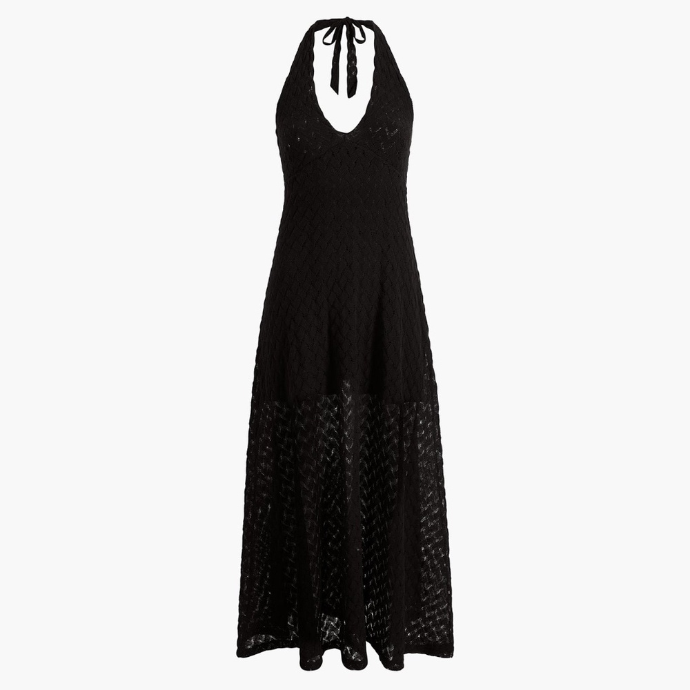 Hill House Home Bela Dress Black Raschel Knit NWT xxl Halter - Picture 3 of 7